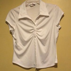 Short sleeve 3 button blouse